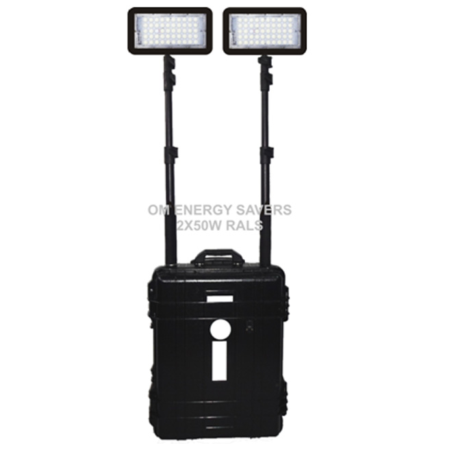 2x50 Watt Remote Area Lighting System with 8 hours Backup