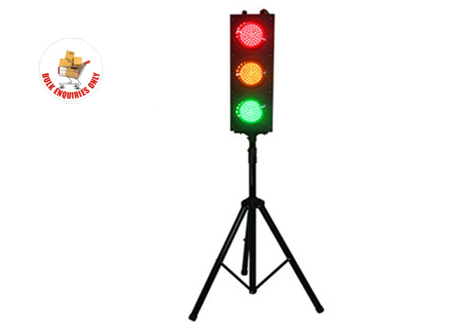 Portable, Rechargeable, Remote Controlled Traffic Signal Light System 